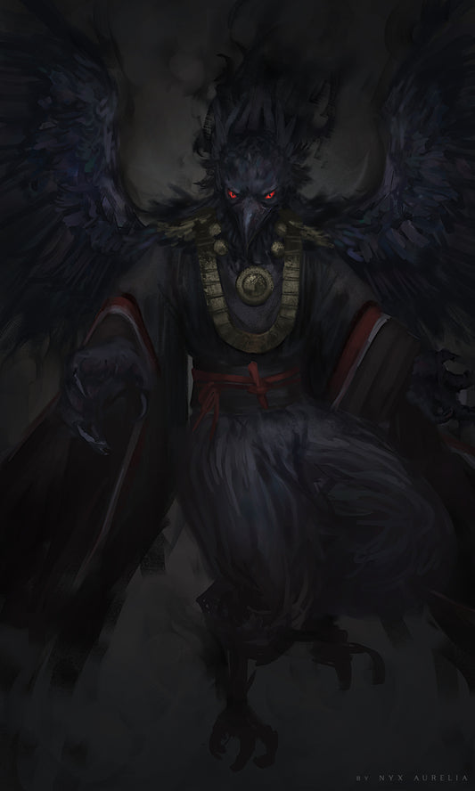 Karasu Tengu (Black) - Large Print